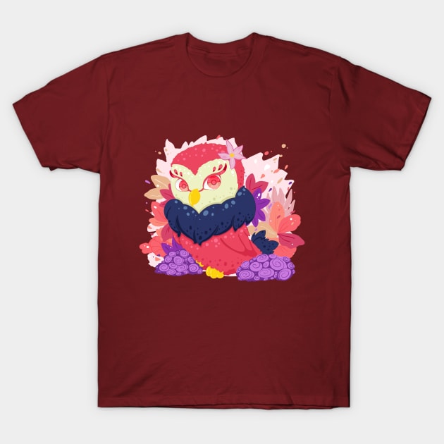 The little red lady owl with pattern- for Men or Women Kids Boys Girls love owl T-Shirt by littlepiya